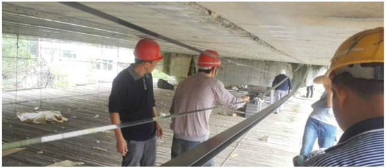 重庆市彭水县偏石庙桥–双层碳纤维板加固技术